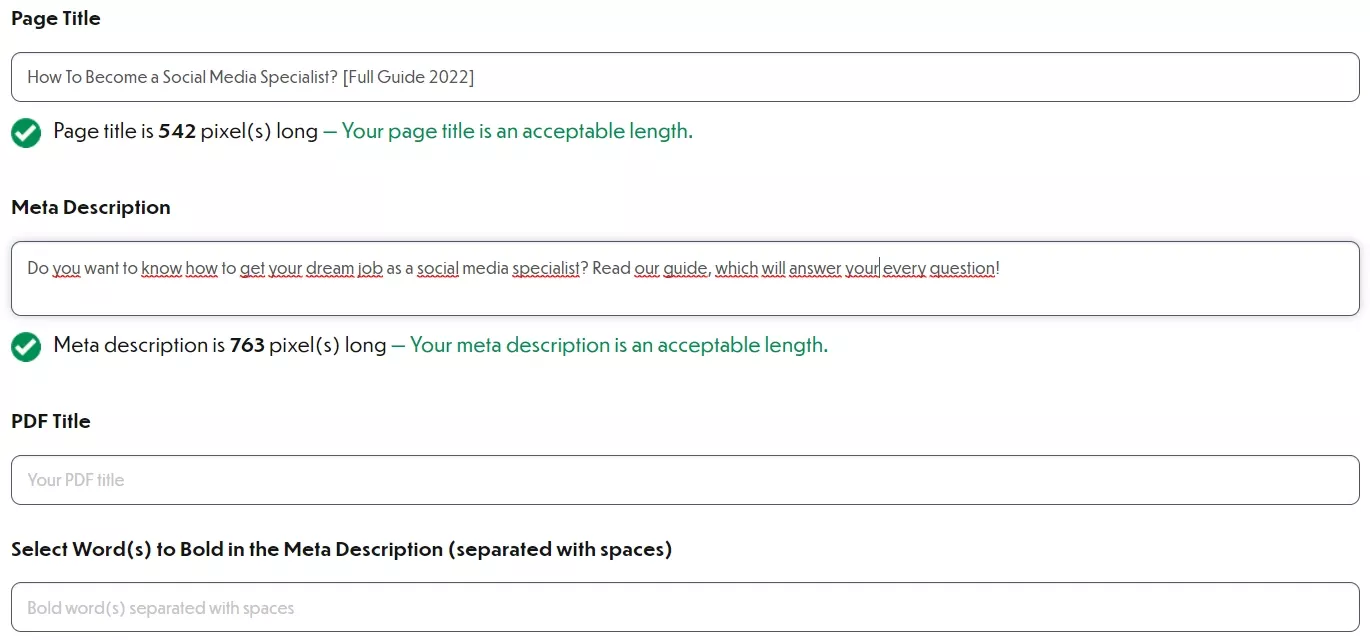 Page Meta Tags Preview